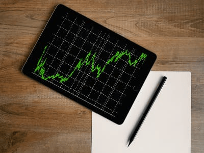 Trading chart patterns on an iPad