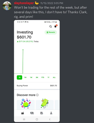 Member trading result